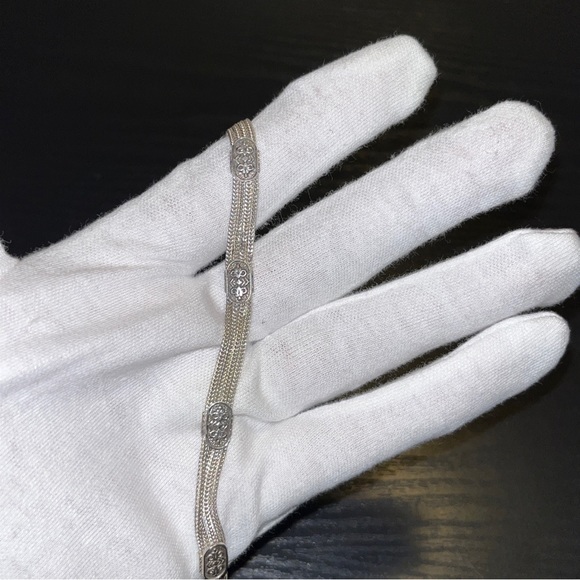 Vintage 925 sterling silver bracelet 13 grams 7” - Picture 7 of 12